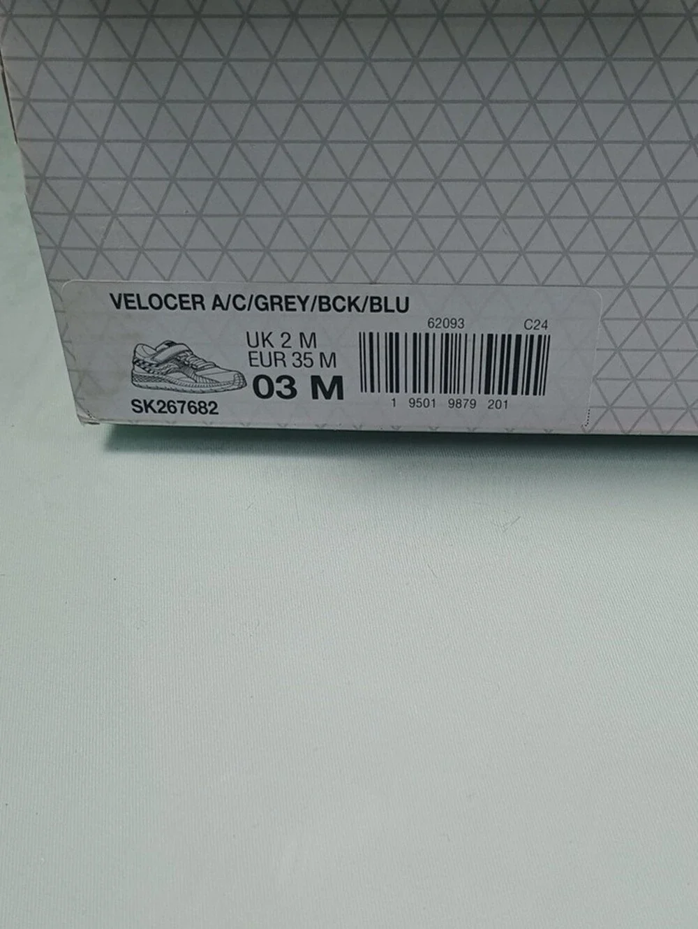 Saucony Gray and Blue Kids Athletic Sneakers with Hook-and-Loop Strap